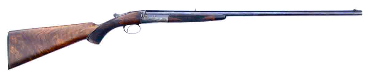 This Joseph Harkom rook rifle chambered in .300 Rook Rifle was probably made around 1900. It is an elegant and graceful rifle.